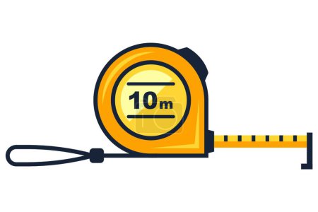 Illustration for "yellow construction tape measure for repairs." - Royalty Free Image