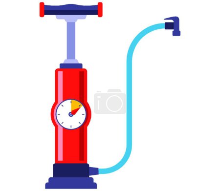 Illustration for "portable bicycle tire inflator." - Royalty Free Image