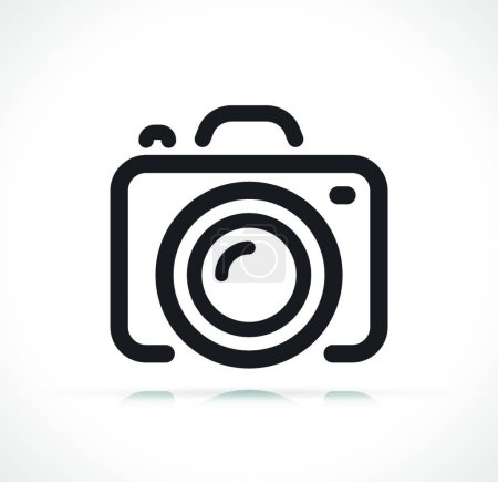 Téléchargez les illustrations : "icône de ligne de caméra ou de photocaméra" - en licence libre de droit