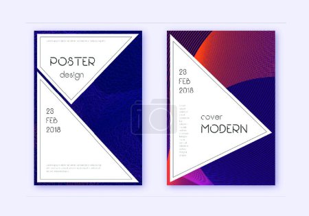 Illustration for "Stylish cover design template set. Violet abstract" - Royalty Free Image