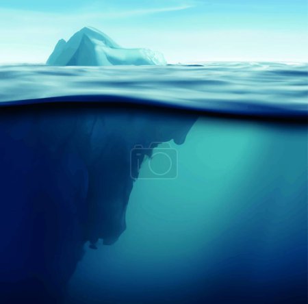 Ilustración de "Iceberg en el océano
" - Imagen libre de derechos