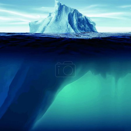 Illustration for "iceberg in the ocean" - Royalty Free Image