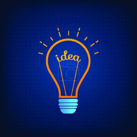 Illustration for "Lightbulb creative idea and brainstorm concept" - Royalty Free Image