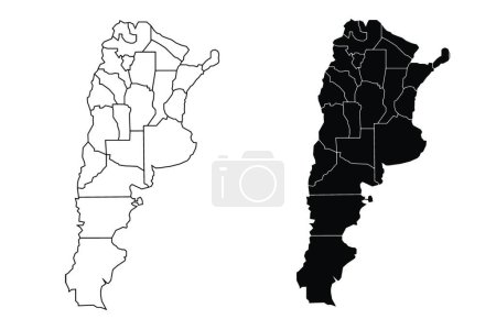Illustration for "Argentine political map. Low detailed" - Royalty Free Image