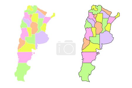 Illustration for "Argentine political map. Low detailed" - Royalty Free Image