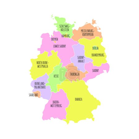 Illustration for "Germany political map. Low detailed" - Royalty Free Image
