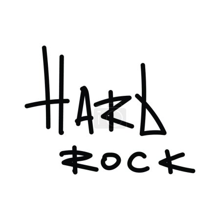 Téléchargez les illustrations : "Graffiti isolé tag Hard rock. Illustration vectorielle." - en licence libre de droit