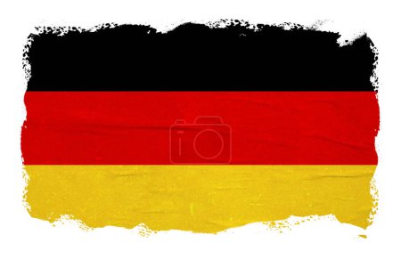 Foto de Bandera de Alemania abstracta con efecto de pincelada de tinta. - Imagen libre de derechos