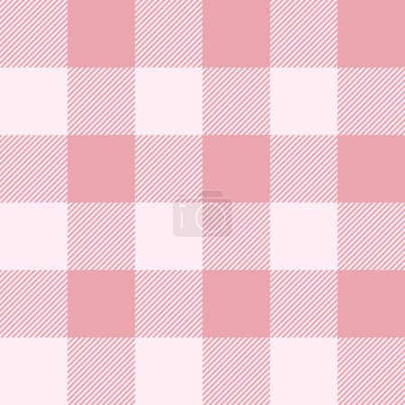 Téléchargez les illustrations : Motif à carreaux textile rose sans couture. Vecteur tartan plaid fond graphique. - en licence libre de droit