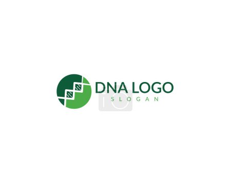 Illustration for DNA logo design vector template. Science and technology logo design concept. Negative Space DNA Logo Icon for Brand vector and editable - Royalty Free Image