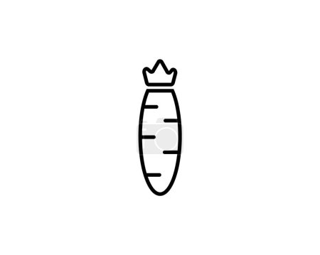 Foto de Icono de zanahoria. Ilustración de elementos simples. Diseño de símbolo de zanahoria. Puede ser utilizado para web y móvil - Imagen libre de derechos