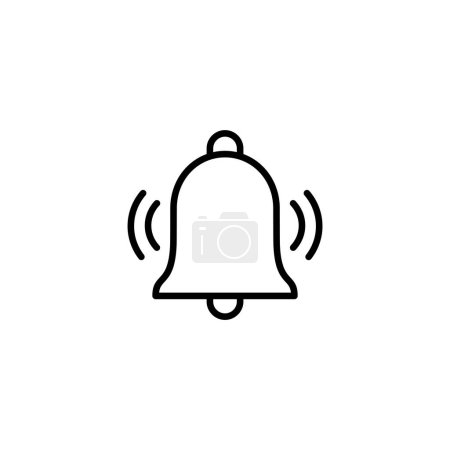 Bell Icon Vektor Illustration. Benachrichtigungsschild und Symbol für die Gestaltung der Website