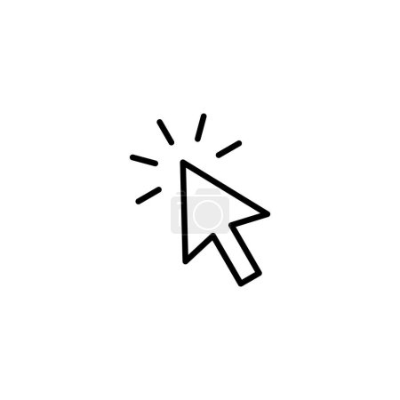 Ilustración de Haga clic en icono vector ilustración. signo de flecha puntero y símbolo. icono del cursor - Imagen libre de derechos