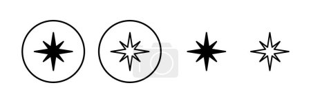 Illustration for Compass icon vector illustration. arrow compass icon sign and symbol - Royalty Free Image