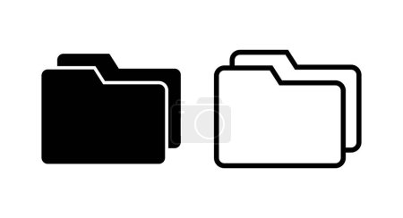Illustration for Folder icon vector illustration. folder sign and symbol - Royalty Free Image