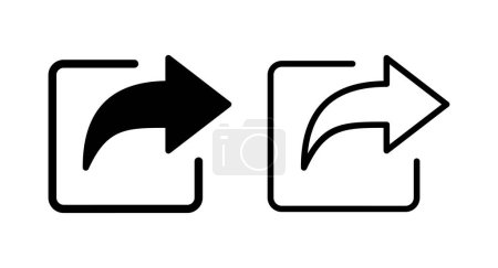 Ilustración de Compartir icono vector ilustración. Compartiendo signo y símbolo - Imagen libre de derechos