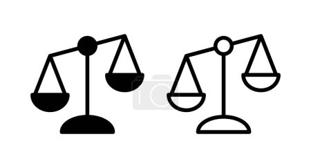 Illustration for Scales icon vector illustration. Law scale icon. Justice sign and symbol - Royalty Free Image