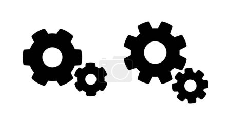 Ilustración de Configuración Icono vector ilustración. Ajustes de engranaje signo y símbolo. Señal de engranaje - Imagen libre de derechos