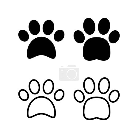 Illustration for Paw icon vector illustration. paw print sign and symbol. dog or cat paw - Royalty Free Image