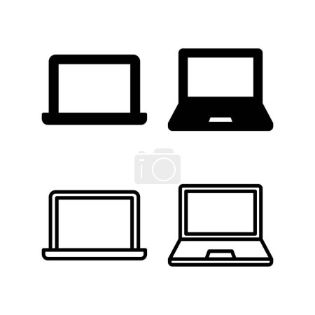 Ilustración de Icono del ordenador portátil ilustración vectorial. signo y símbolo del ordenador - Imagen libre de derechos