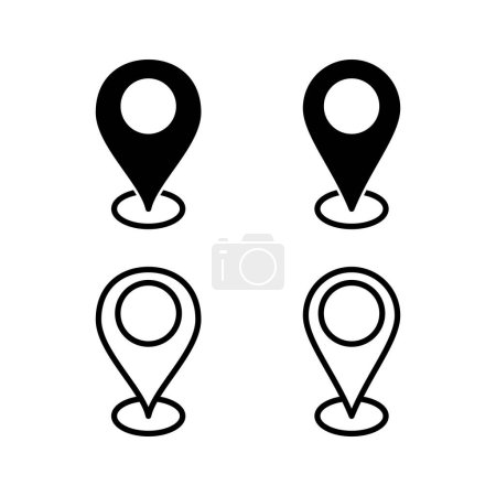 Icono de dirección vector ilustración. signo y símbolo de ubicación de la casa. precisar