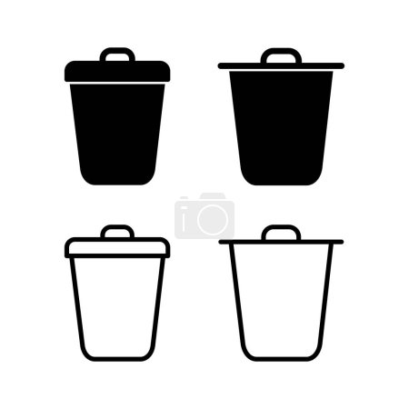 Trash icon vector illustration. trash can icon. delete sign and symbol.