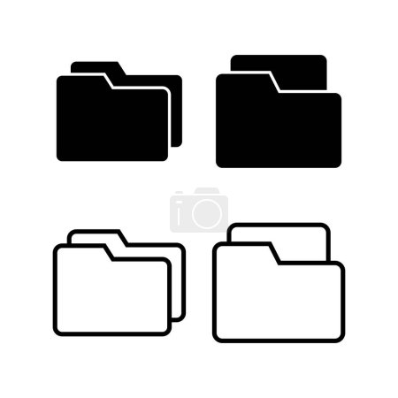 Folder icon vector illustration. folder sign and symbol