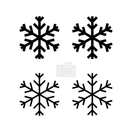 Ilustración de Icono de nieve ilustración vector. copo de nieve signo y símbolo - Imagen libre de derechos