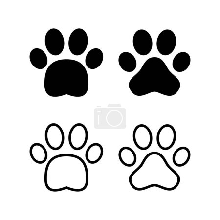 Illustration for Paw icon vector illustration. paw print sign and symbol. dog or cat paw - Royalty Free Image