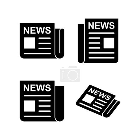 Illustration for Newspaper icon vector illustration. news paper sign and symbolign - Royalty Free Image