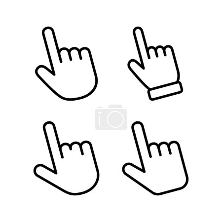 Ilustración de Icono del cursor de mano ilustración vectorial. signo y símbolo del cursor. icono del cursor de mano clik - Imagen libre de derechos