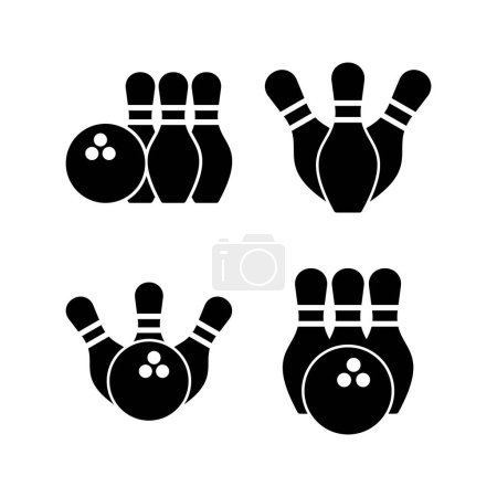 Illustration for Bowling icon vector illustration. bowling ball and pin sign and symbol. - Royalty Free Image
