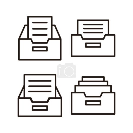 Illustration for Archive folders icon vector illustration. Document vector icon. Archive storage icon. - Royalty Free Image