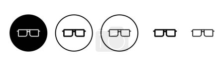 Ilustración de Icono de gafas conjunto ilustración. Signo y símbolo de gafas - Imagen libre de derechos
