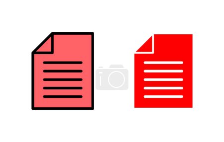 Illustration for Document icon set illustration. Paper sign and symbol. File Icon - Royalty Free Image