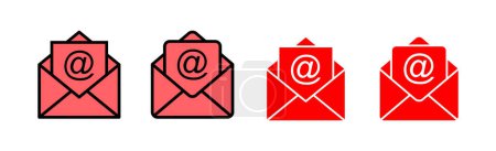 Mail icon set illustration. email sign and symbol. E-mail icon. Envelope icon