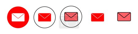 Illustration du jeu d'icônes. e-mail signe et symbole. Icône e-mail. icône de l'enveloppe