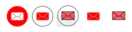 Mail icon set illustration. E-Mail-Zeichen und -Symbol. E-Mail-Symbol. Umschlag-Symbol