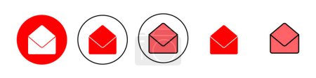 Icono de correo conjunto ilustración. signo de correo electrónico y símbolo. Icono de correo electrónico. Envolvente icono