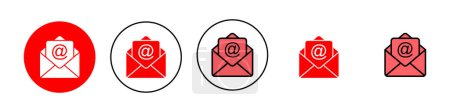 Illustration du jeu d'icônes. e-mail signe et symbole. Icône e-mail. icône de l'enveloppe