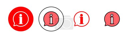 Icono de signo de información conjunto ilustración. sobre nosotros signo y símbolo. signo de interrogación icono