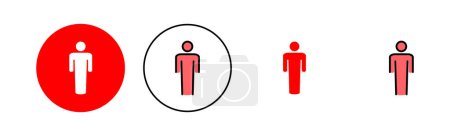 Illustration for Man icon set illustration. male sign and symbol. human symbol - Royalty Free Image