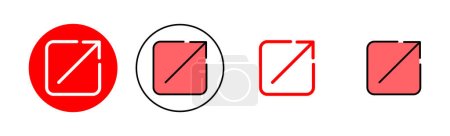 Ilustración de conjunto de icono de enlace externo. signo de enlace y símbolo. símbolo de hipervínculo