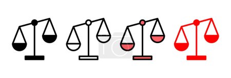 Scales icon vector illustration. Law scale icon. Justice sign and symbol