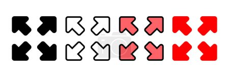 Fullscreen Icon vector illustration. Expand to full screen sign and symbol. Arrows symbol