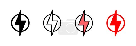 Lightning icon vector illustration. electric sign and symbol. power icon. energy sign