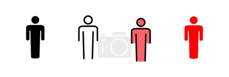 Illustration for Man icon vector illustration. male sign and symbol. human symbol - Royalty Free Image
