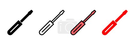 Screwdriver icon vector illustration. tools sign and symbol