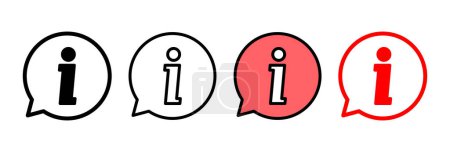 Signo de información icono vector ilustración. sobre nosotros signo y símbolo. signo de interrogación icono