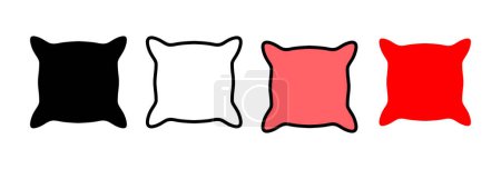Kissen-Icon-Vektor-Illustration. Kissen Zeichen und Symbol. Bequemes, flauschiges Kissen